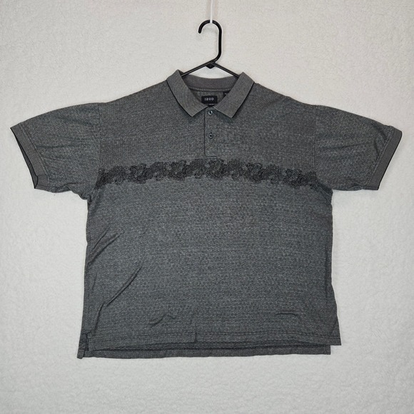 Izod Other - Vintage 90s IZOD Double Mercerized Cotton Polo Shirt Men's L Gray Y2K